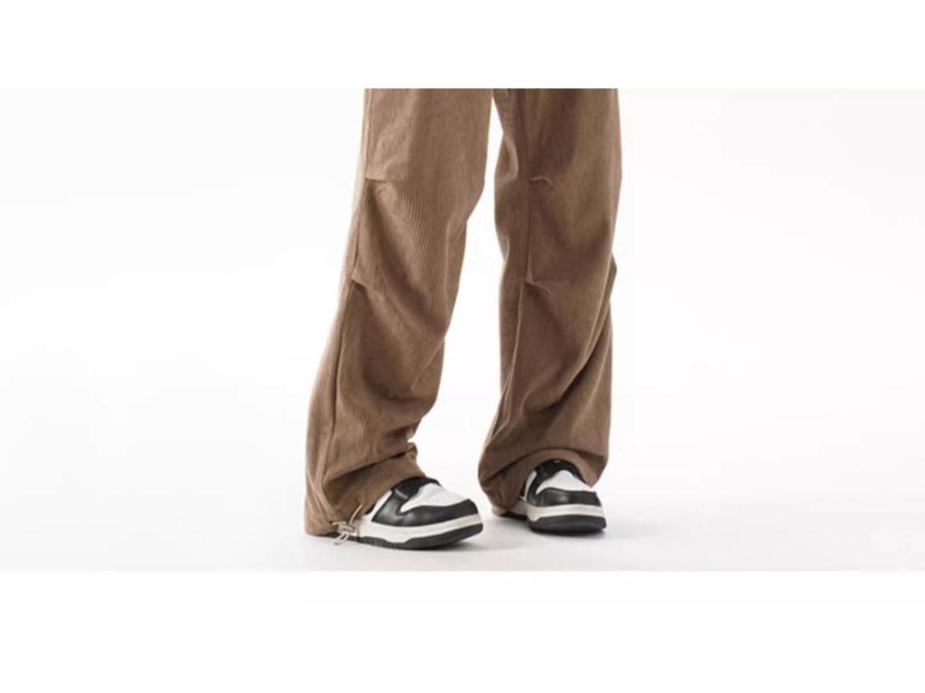 Men's Retro Wide-Leg Cargo Pants - Trendy, Loose, Straight-Leg Design for Spring/Autumn 2025