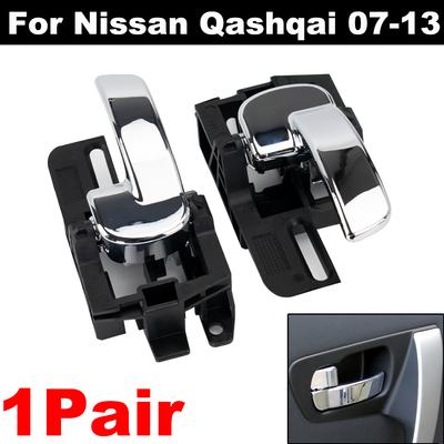 2x kľučka dverí interiér vnútorný chróm pre Nissan Qashqai J10 2007 2008 2009 2010 2011 2012 2013 80670JD00E 80671JD00E ľavá pravá
