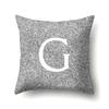 Polyester Pillowcase Home Decoration Gray Bottom Pillowcase 26 English Letter Cushion Cover