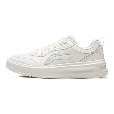 Li Ning Amorti Résistant à l'abrasion Antidérapant Bas Skateboard Chaussures Femme Blanc AGCW078-1