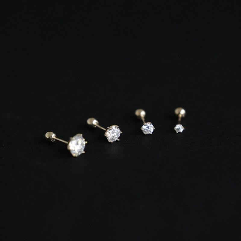 modernlike 14k gold moissanite 6-prong piercing + appraisal certificate