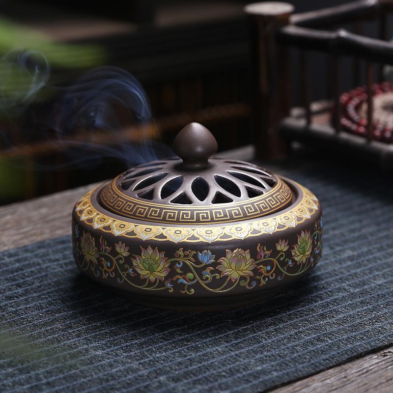 Antique Cloisonne Incense Burner Artwork Decorations Creative Home Interior Incense Lore Colour Enamel Incense Burner