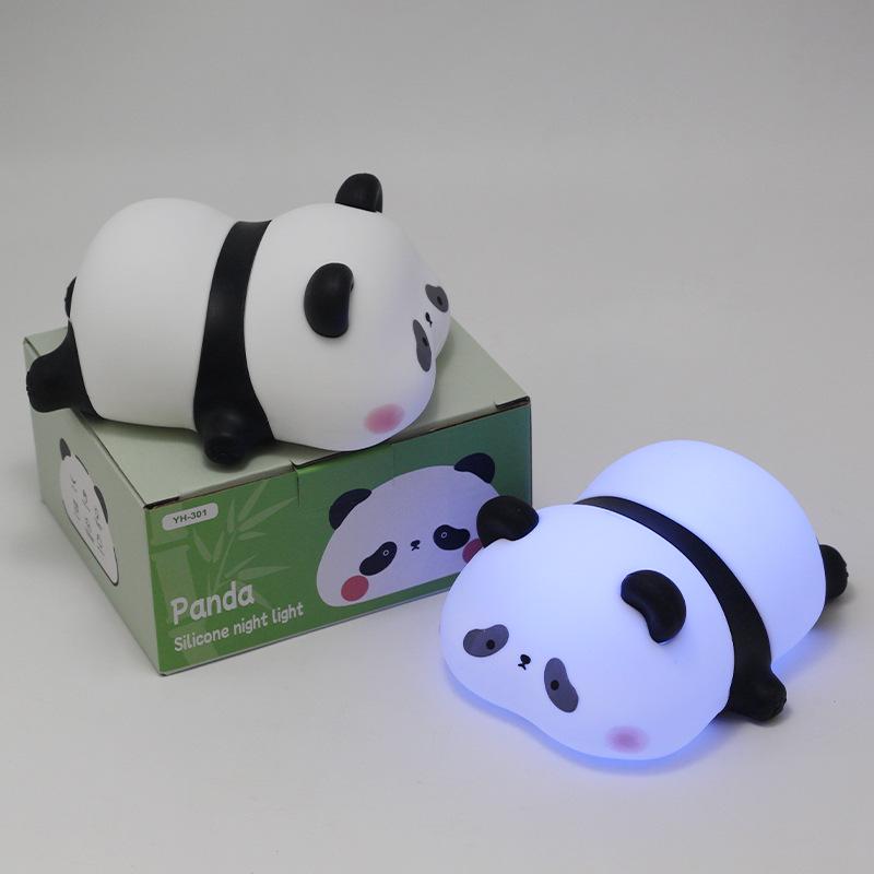 Adorable Panda Silicone Bedside Sleep Light - Perfect Nightstand Atmosphere Lamp & Gift