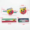 Adesivi Emblema in Alluminio 3D Decalcomanie Distintivo per Bagagliaio Posteriore Parafango Auto per 500 124 Punto Ducato Palio Bravo Accessori