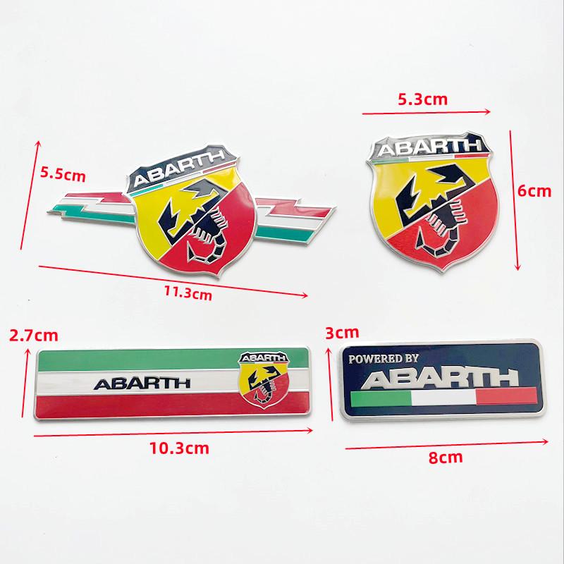 Adesivi Emblema in Alluminio 3D Decalcomanie Distintivo per Bagagliaio Posteriore Parafango Auto per 500 124 Punto Ducato Palio Bravo Accessori