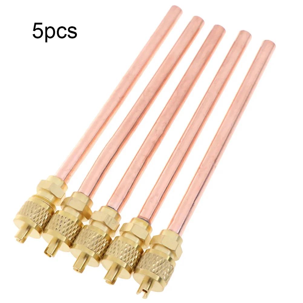 5PCS Air Conditioning Refrigeration Filling Valve Accessories for Leak Detection Pressure Testing and Vacuum Applications