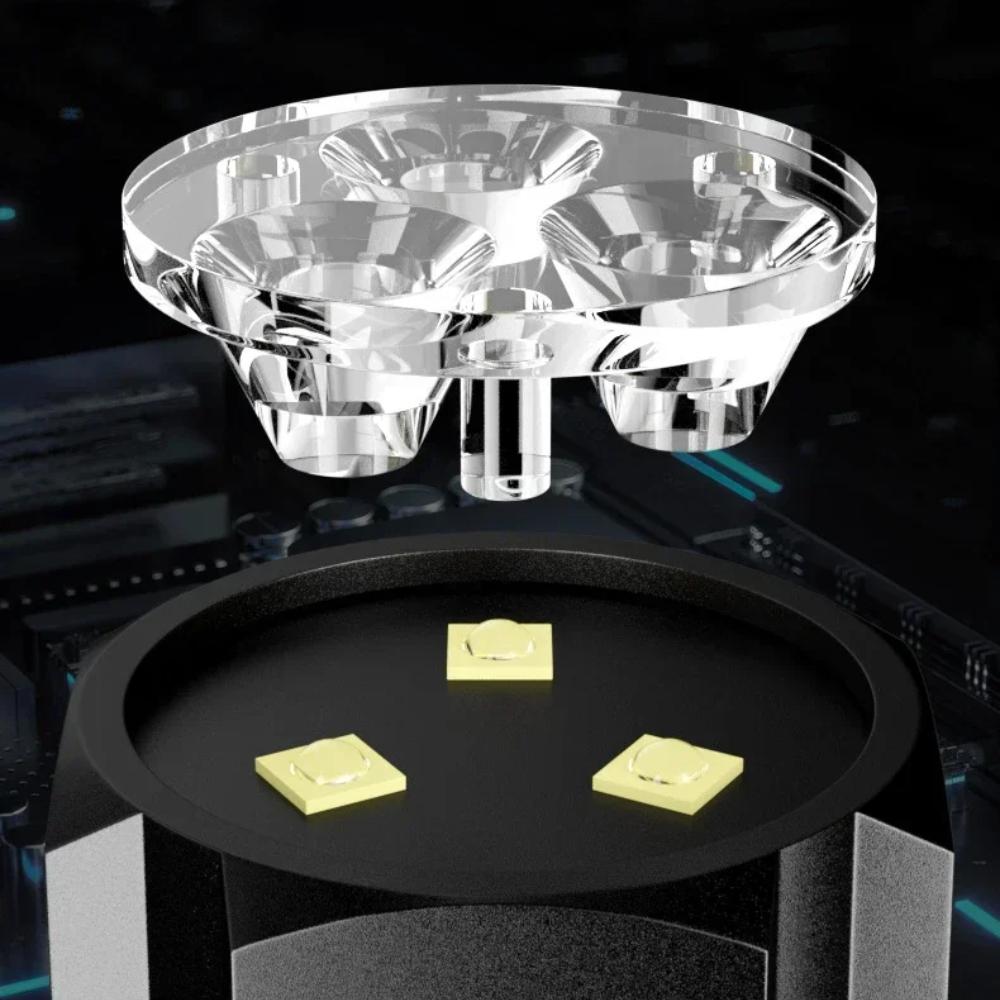Potente Torcia a 3 LED Ricaricabile USB Torcia Portatile con Magnete 5 Modalità di Illuminazione Multifunzione Luminosa Lampada da Cappello con Clip