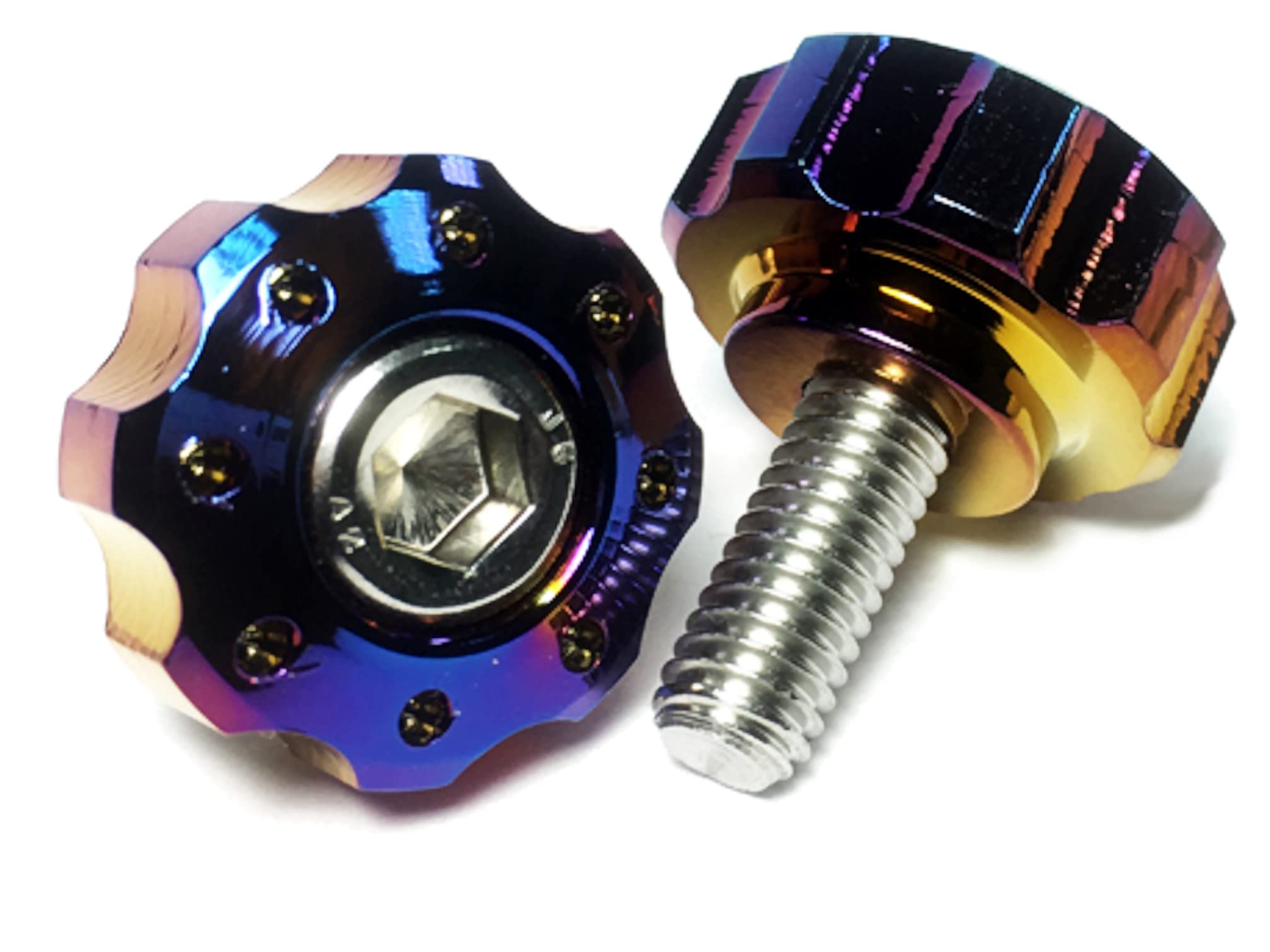 

COTRAX Mini Gear Type License Plate Bolt, Lightweight, Aluminum, License Plate Bolt, Washer + M6