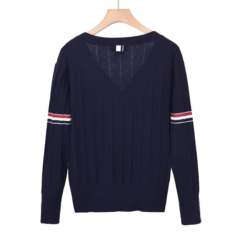 Men's Autumn 2025 Korean Style Striped Wool Cardigan Sweater