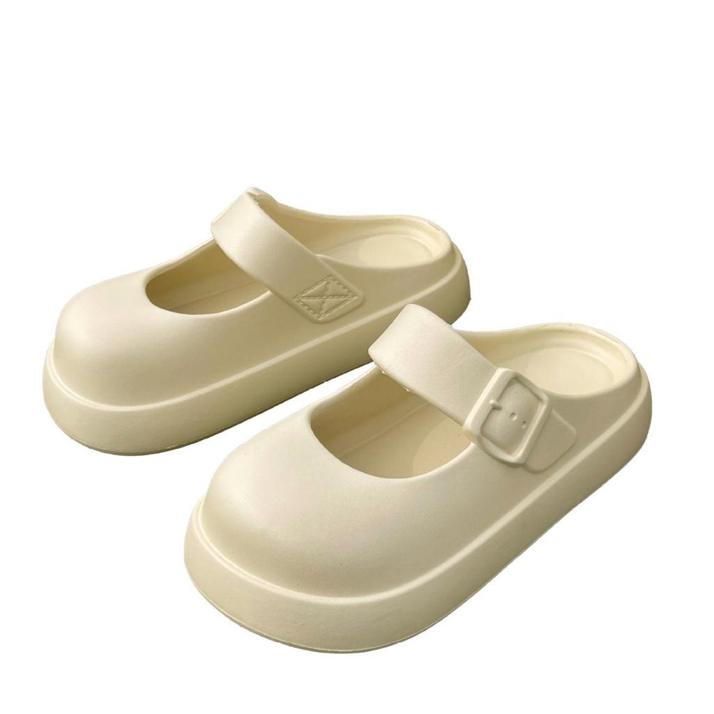 Fashion Baotou Half Slippers For Women'S Outdoor Wear  Spring And Autumn New Style Thick Soled Hole Shoes Versatile Slippers