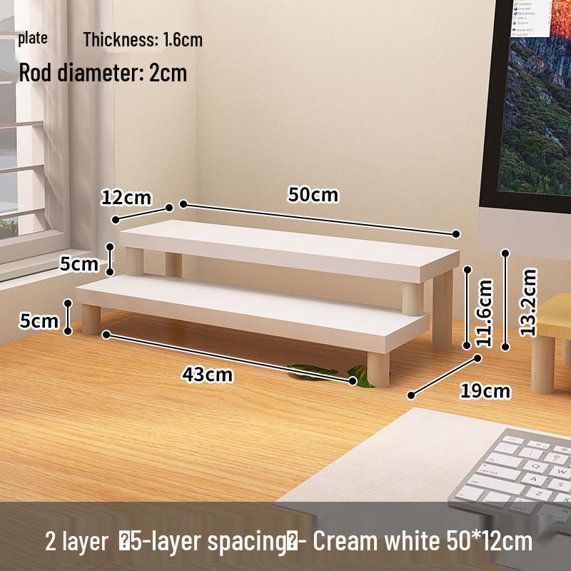 Desktop Ladder-Style Solid Wood Flower Stand for Small Plants and Succulents