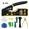 Set Mesh Cutters Network Crimping Test Perforated Crystal Head Making Pliers Tool Combination Hardware Network Repair