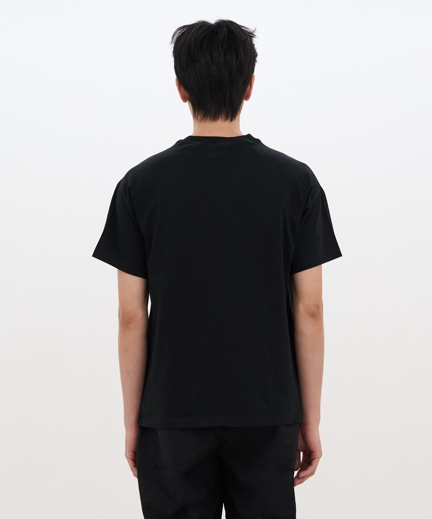 Kasakasa Curved Raglan T-Shirt Black