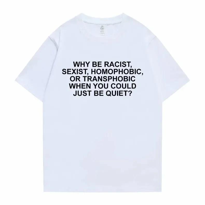 

Why Be Racist Frank T-shirt Male Blond Hip Hop Trend Tshirt Ocean Hip-Hop T Shirt Men Women Casual Cotton Short Sleeve S