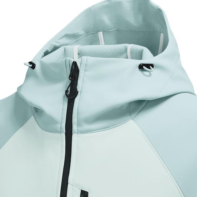 Skechers FW24 Color Block Waterproof Windproof Durable Warm Loose Logo Jacket Unisex Jacket Glacier-Green L324U168-01QY