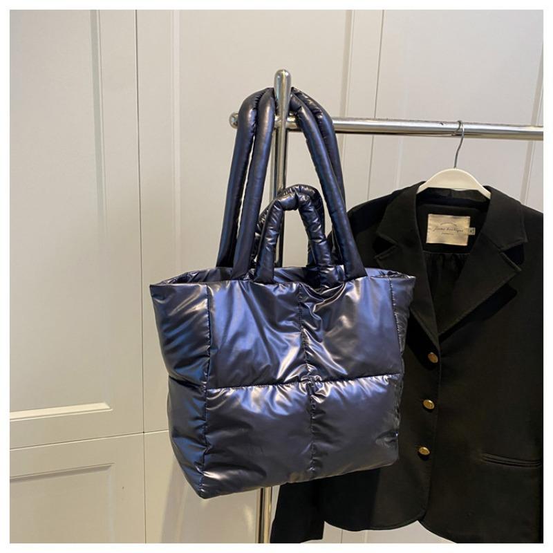 Large-capacity Bag Women's Autumn and Winter New Down Jacket Bag Trendy Versatile Portable Shoulder Bag Tote Bag