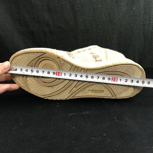 adidas lined autumn winter tweed boots women's 23.5 beige(USED)