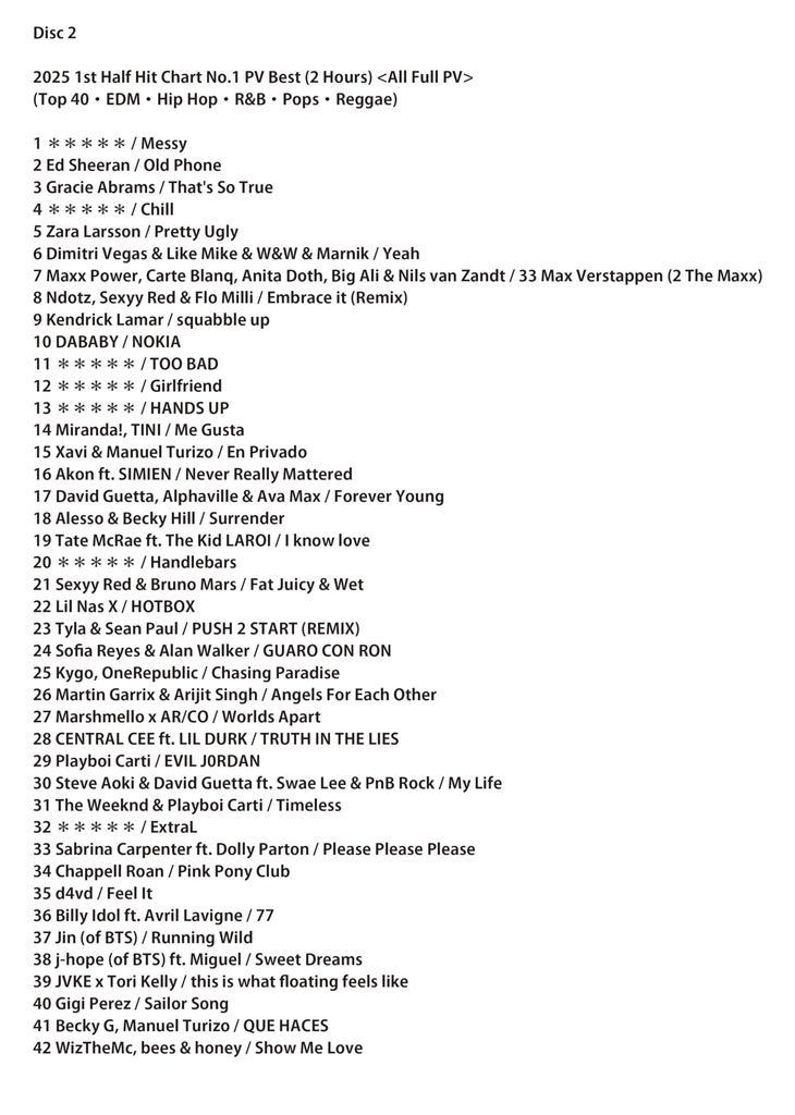 Time 2025 First Half Best of the Best Album Featuring the Latest Western Music Mix [Limited Sale!!] Collection!! Songs!! Full-Length PVs, DVD, DVD,