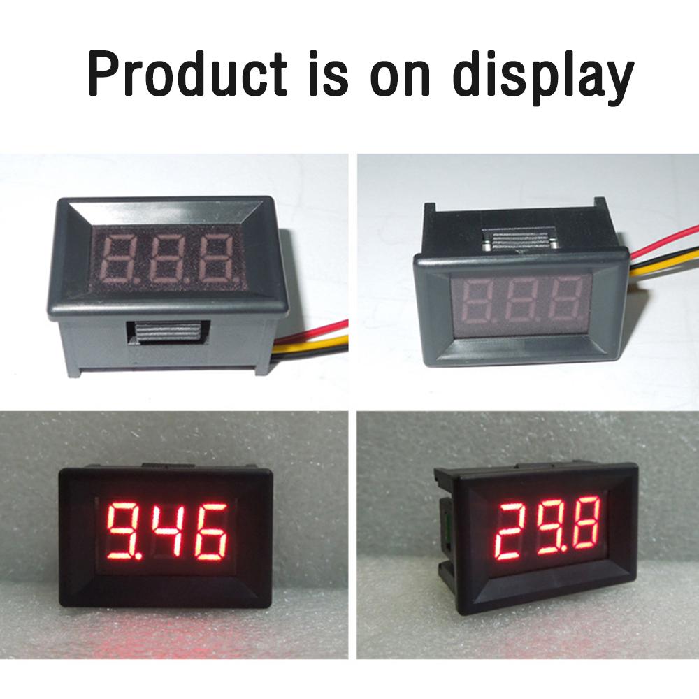 0.36'' DC 0-300V 0-600V 3 Wires Digital Voltmeter Calibrate Reading 0.36 Inch Red Green Blue LED Display Voltage Meter