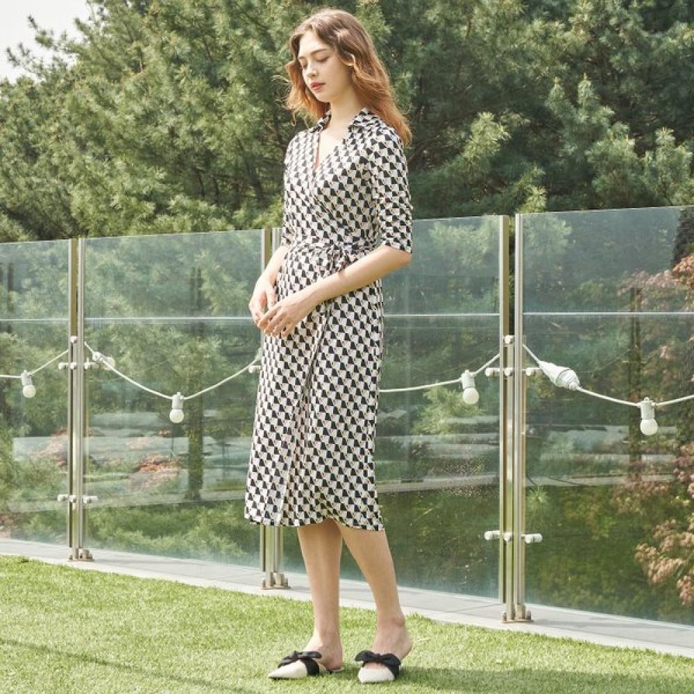 Lipbbam 3 4 Sleeve Long Wrap Dress Creora Deroci Cara Ldm11df01