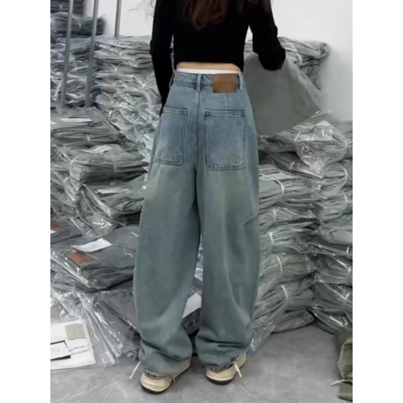 Thin Jeans Women's New Pants for Summer Small Person Looking Slim Straight Wide-leg Pants