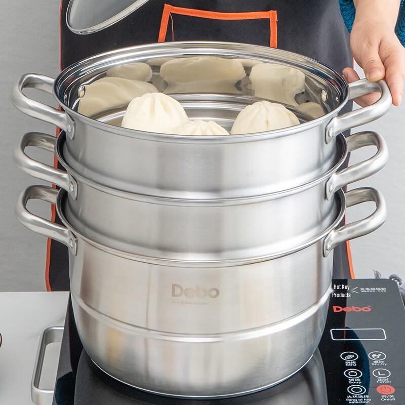 Debo Würzburg Mehrfach-Kochfeld 2-lagiger Edelstahl-Dampfgarer