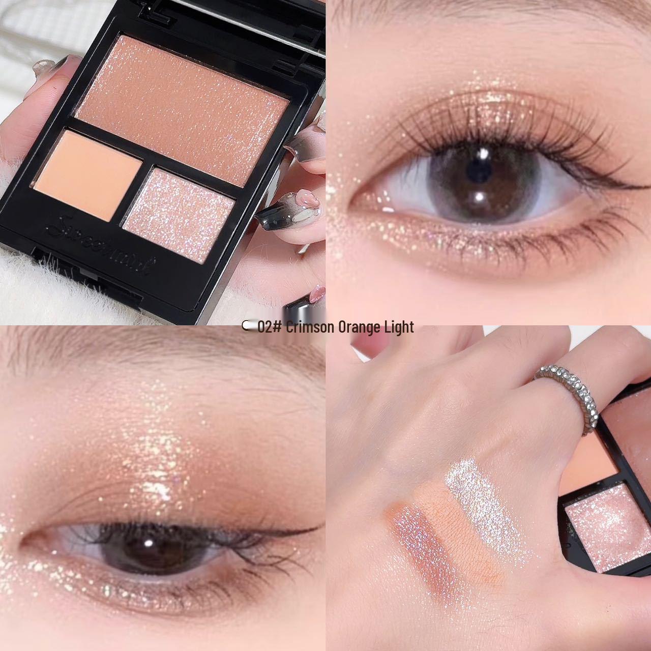 Sweet Mint Crystal Shimmer Eyeshadow Palette - Silky, Cool, and Natural for Daily Light Makeup
