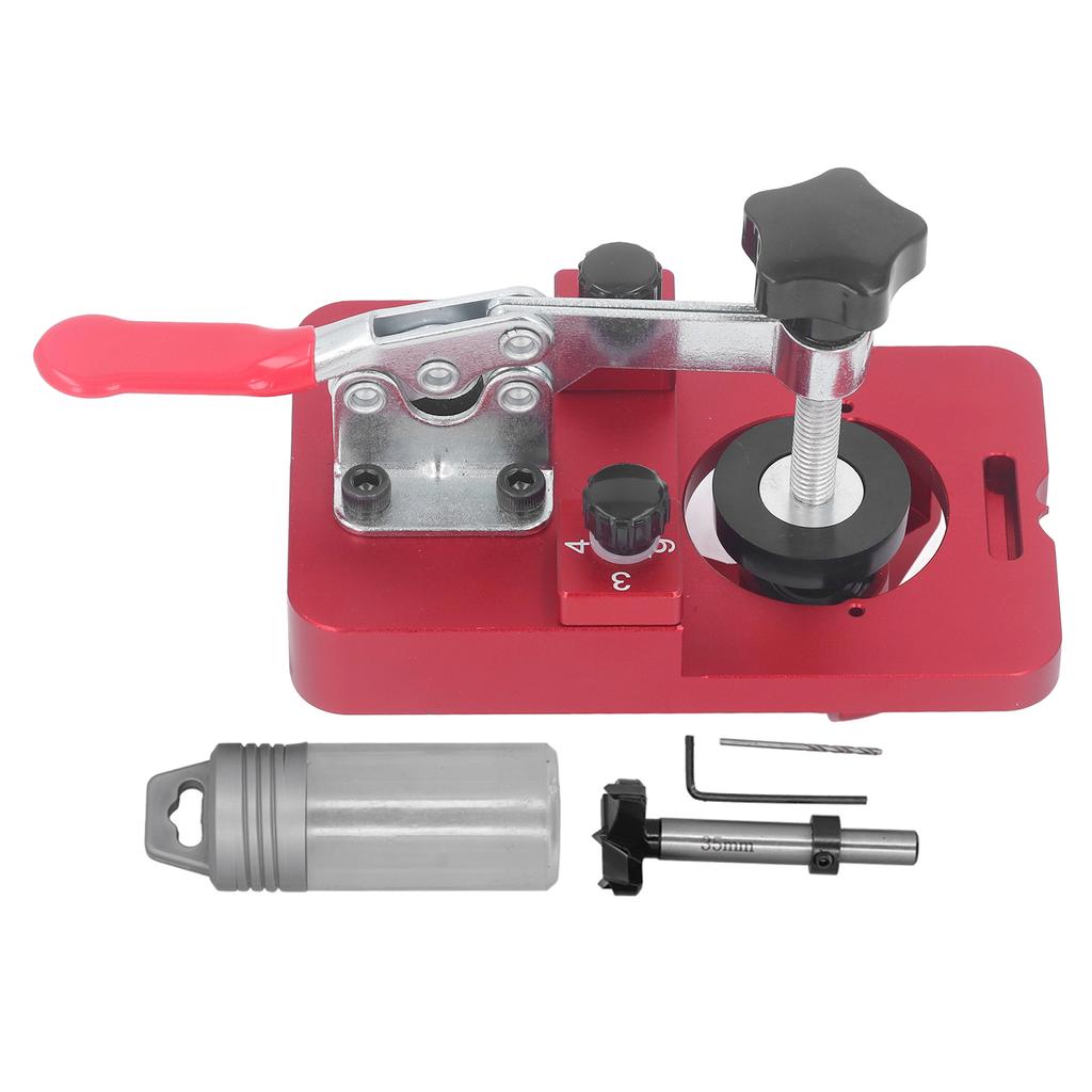 Hinge Hole Opener Aluminum Alloy Hinge Drilling Jig Cabinet Door Punching Guide Locator 0?25mm