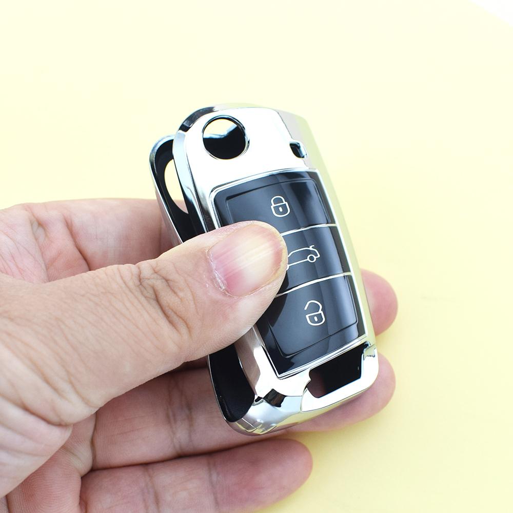 Pro Škoda Octavia TPU Obal na klíč od auta Kryt Skořepina Bezklíčový Pro VW Volkswagen Golf 7 MK7 Tiguan MK2 Pro SEAT Ateca Leon FR 2 Ibiza