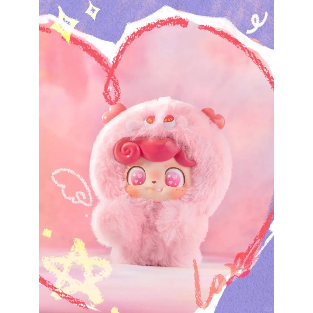 Originální Q.Kid Emoční chlupatá monstra Série Slepá krabička Roztomilá vinylová panenka přívěsek Mystery box Kreslená dekorace Hračky Narozeninový dárek