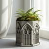 Decorative Silicone Candle Cup Mold For Handmade Resin Church Window Shape Planters Flower Pots Gift Giving