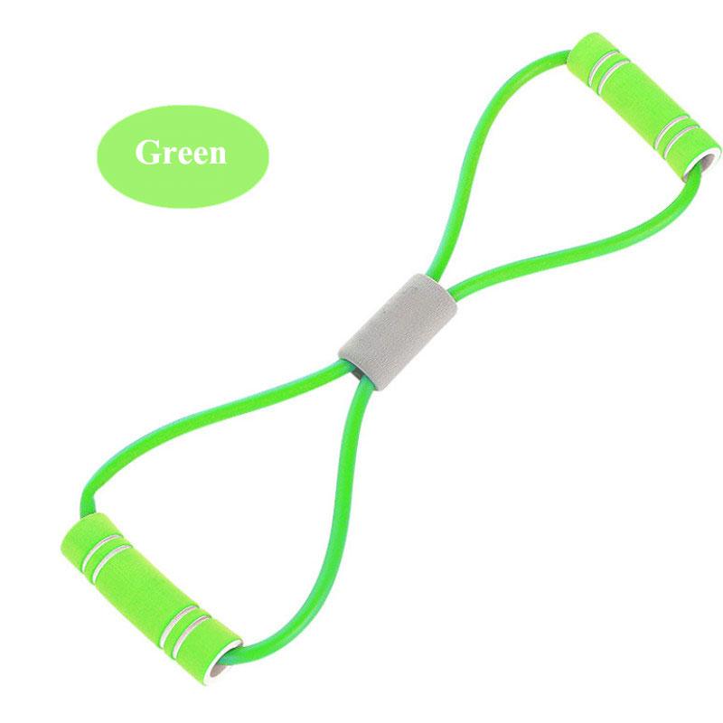 Yoga Gum Fitness Resistance Figure 8 Tubing Bowtie Pilates Tube Chest Expander Rope Workout Muscle Elastic Rubber Accessory