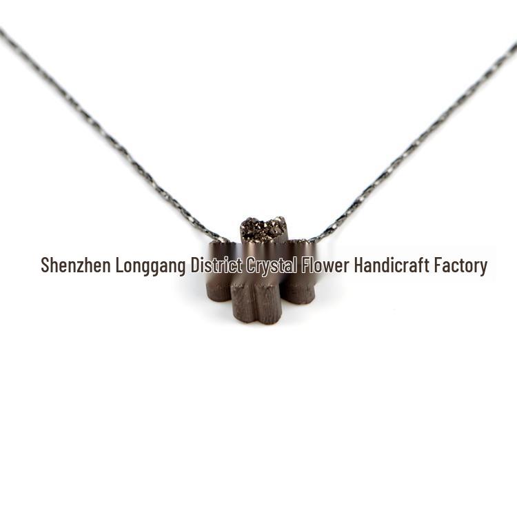 

Christmas Natural Stone Crystal Geode Cluster Necklace