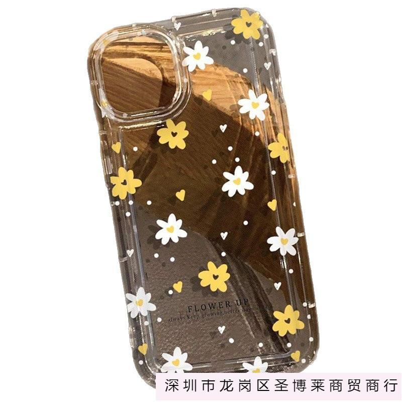 Bee Polka Dot Flower Is Suitable for Apple 16 Pro Mobile Phone Case iPhone15 Set 14 Pro Transparent 13 Airbag 12 Europe and America