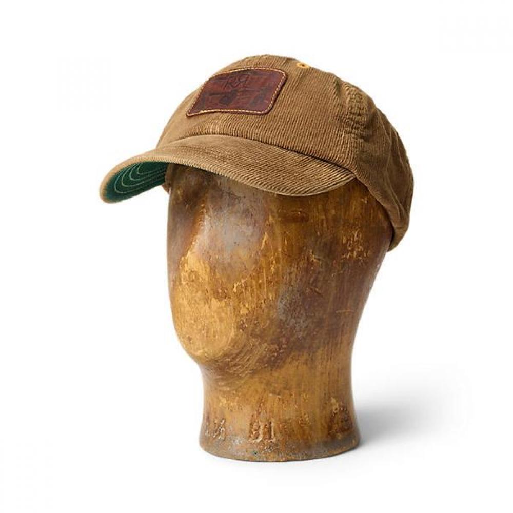 Double Rl Leather Patch Corduroy Trucker Cap Marrhgs0j420213270 ONE