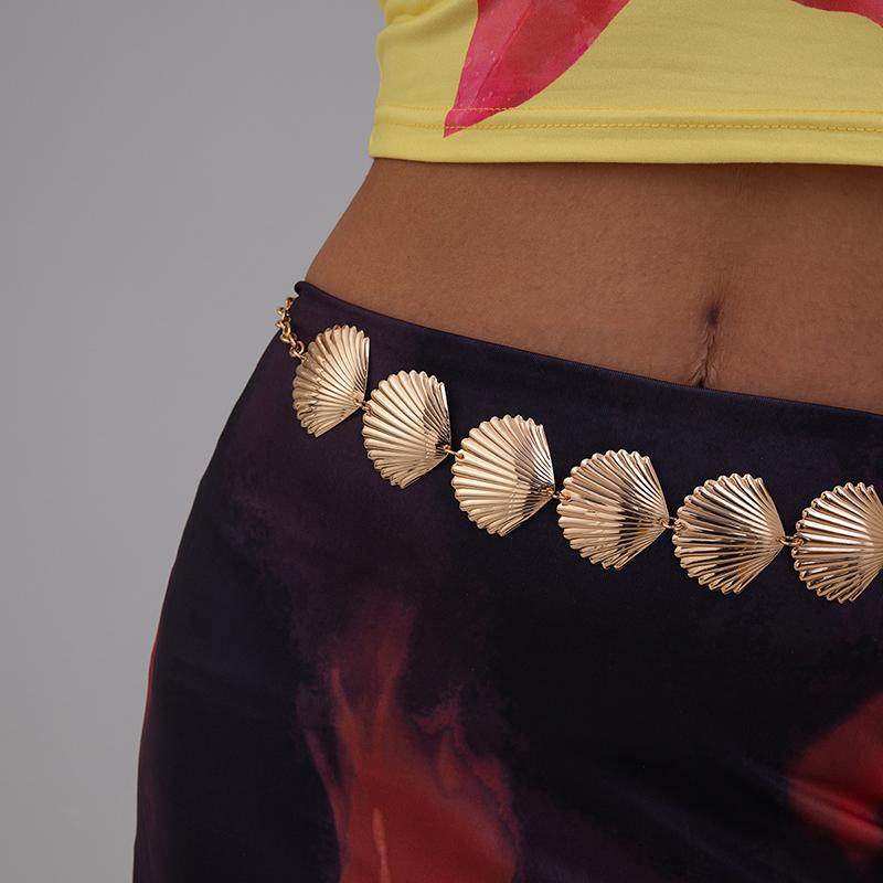 Ethnic Style Starfish Shell Waist Chain Bohemian Versatile Belt For Women High-End Dress Waistband Retro Simple Belt Gifts