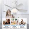 E27 Ceiling Fan Household Fan Light Detachable Multifunctional Remote Control Ceiling Fan Light for Living Room and Bedroom Lamp
