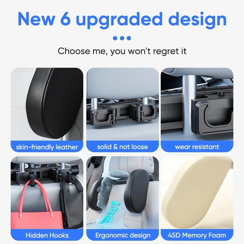 Travel Car Sleep Headrest Road Pal Headrest Car Headrest Pillow 360 Degrees Adjustable Neck Support Pillow Thickened Memory Foam