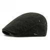 Unisex Reversible Cotton Flat Cap Japanese Style Dual Wear Ivy Cap Retro British Beret Sun Protection Cabbie Hat Duckbill Cap