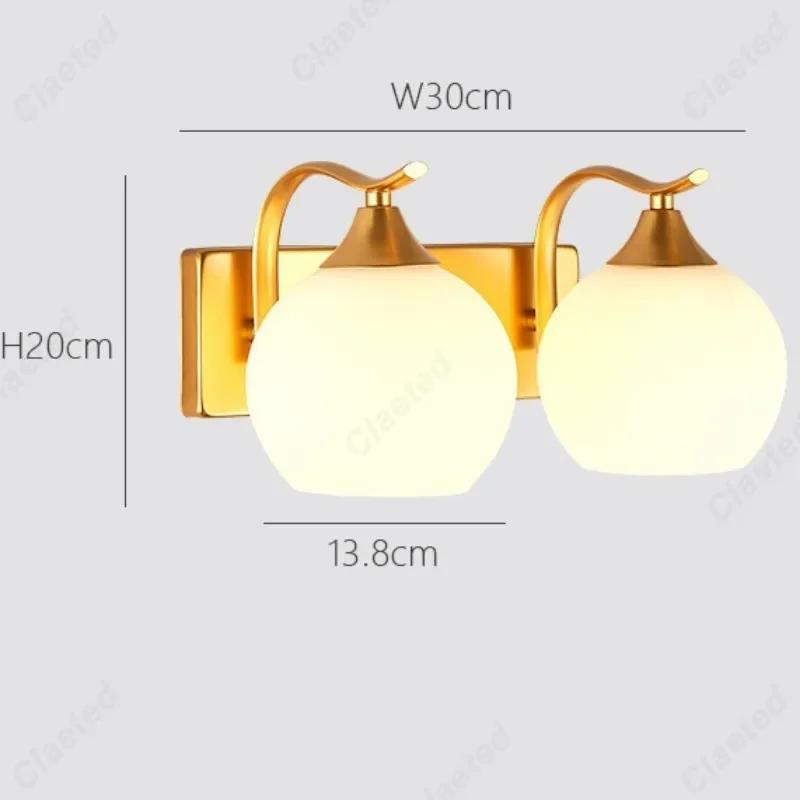 Minimally Designed LED Glass Spherical Wall Lamp for Bedroom Bedside Lamp Living Room Dining Room Corridor Decoration Lighting