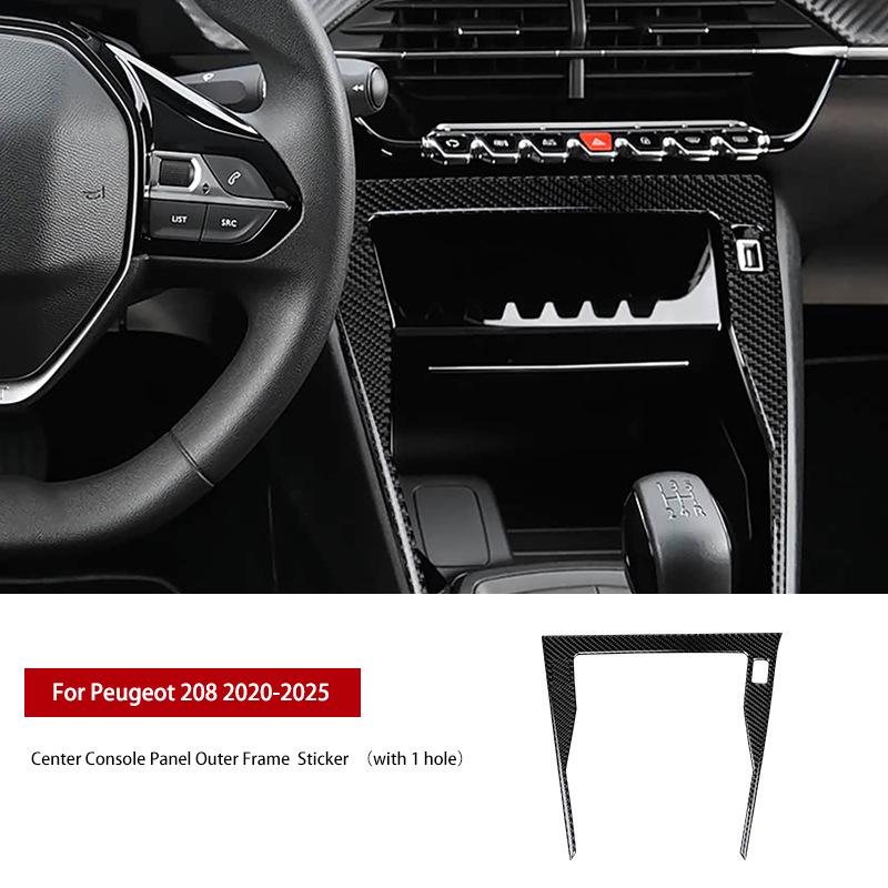 Peugeot 208 Interior Real Carbon Fiber Epoxy Resin Modification Kit Sticker