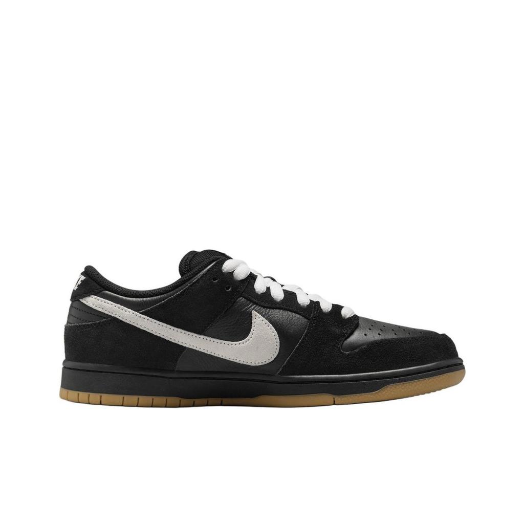 Nike Dunk Low Pro SB Schwarz Weiß Gummi Unisex Sneaker Gummi-Hellbraun HF3704-003
