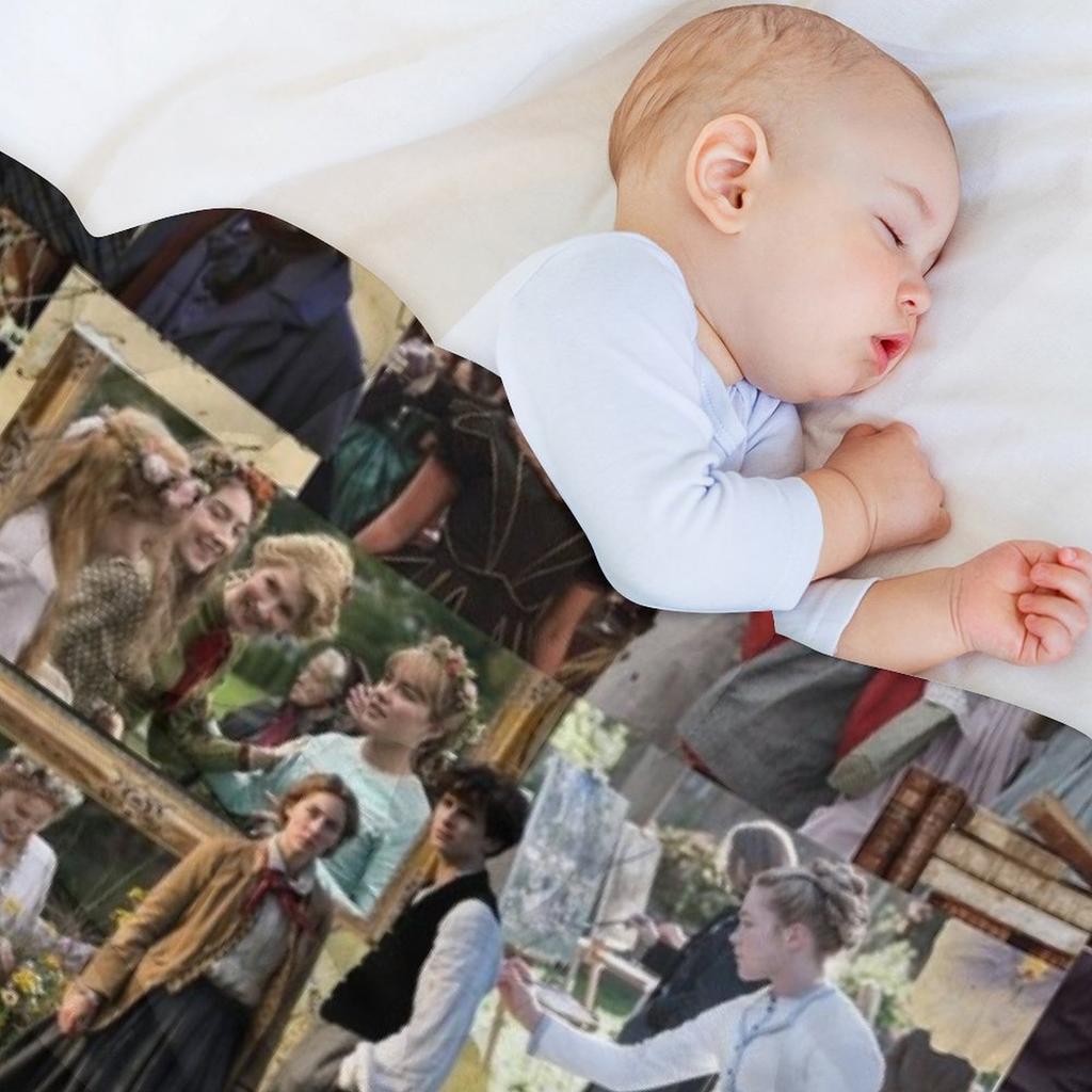 Little Women Collage Throw Blanket Moving Bed linens sofa bed blankets and throws Blankets