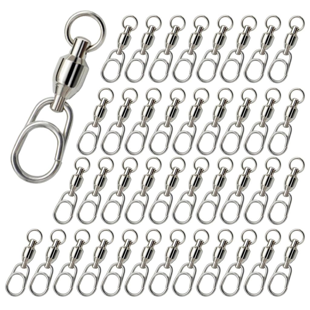 TaSAIYA Oval Snap, 40 Bearings, Swivel, Ocean, Stainless Steel, Ball Bearings, #4