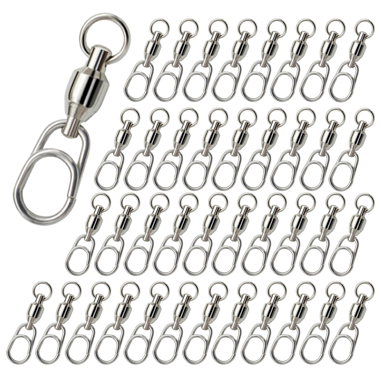 

TaSAIYA Oval Snap, 40 Bearings, Swivel, Ocean, Stainless Steel, Ball Bearings, #4