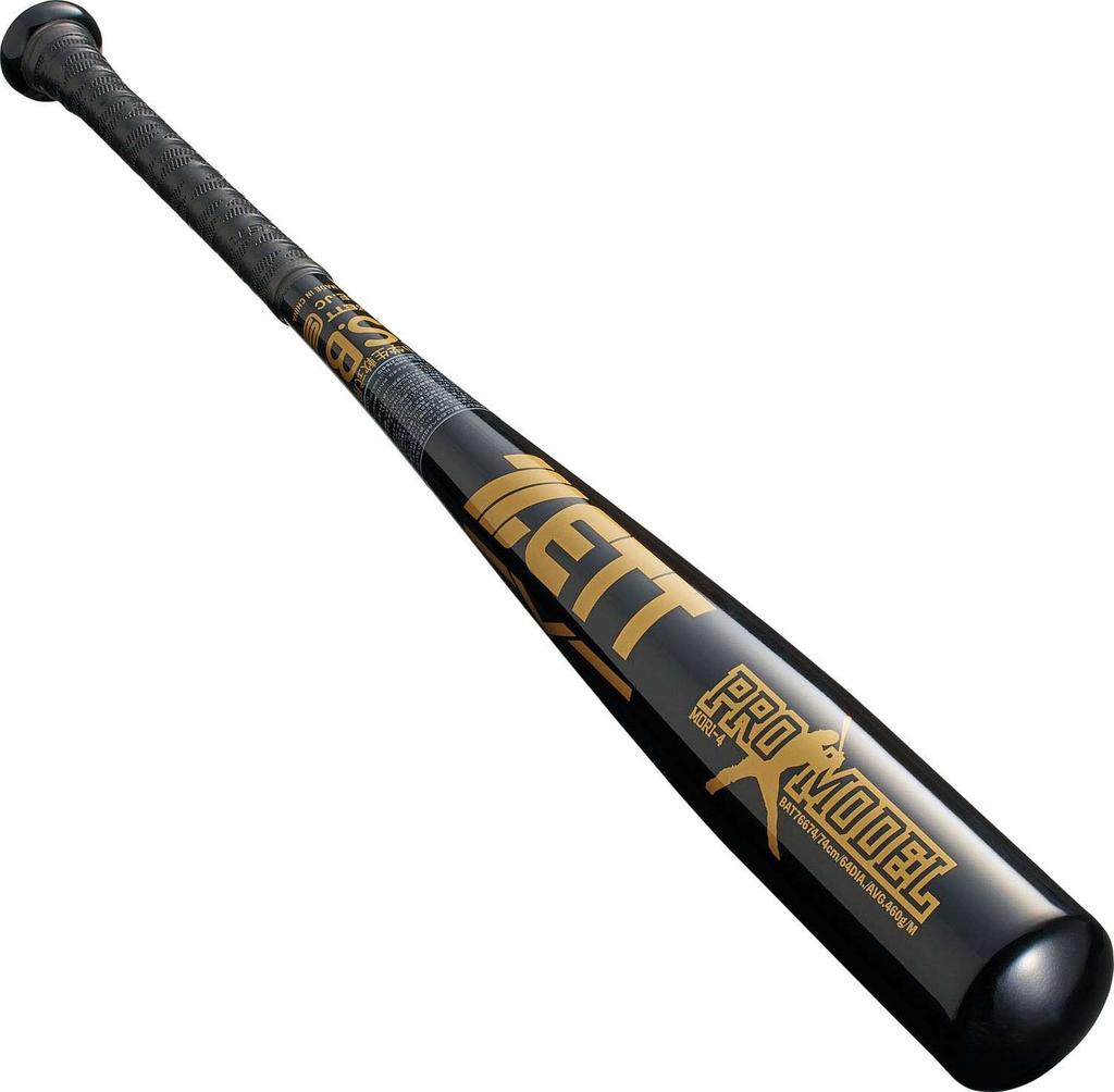 ZETT Youth Baseball Professional Metal 460g Black BAT76674 Bat, Model, (Super Duralumin), 74cm, Average, (1900),