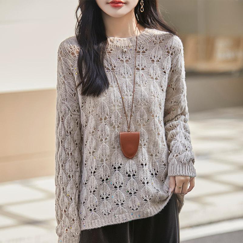 

3D Ажурный Кашемировый Свитер - 2025 Высококлассный Минималистичный Французский Стиль Свободная Верхняя Одежда XX Large верблюд