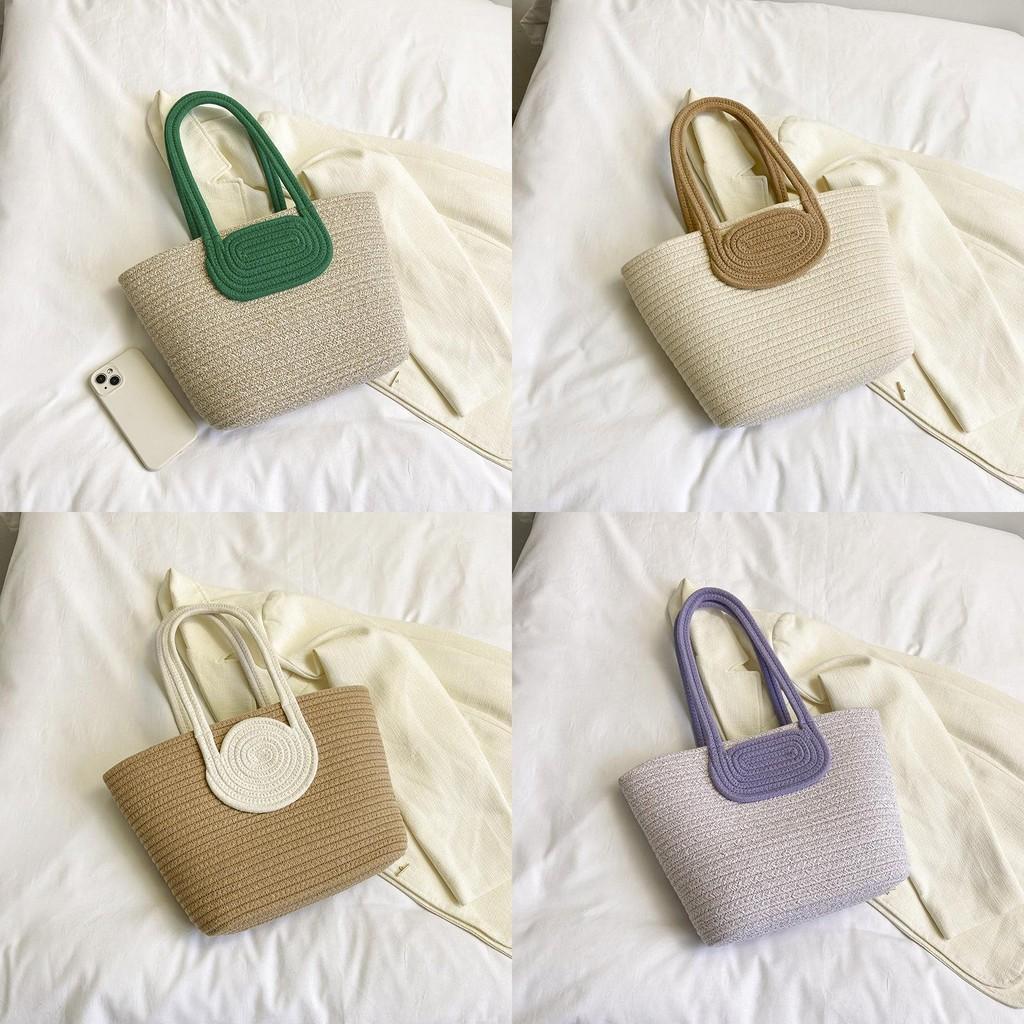 Stylish Large Capacity Woven Tote Bag For Women Perfect For Summer Casual Outings