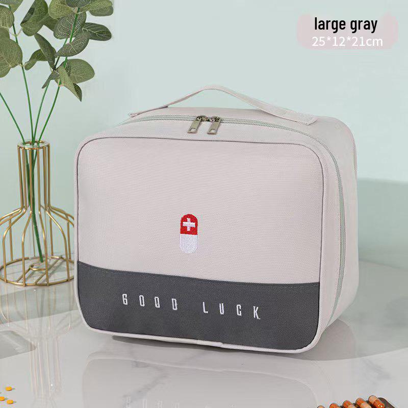 Thick Oxford Cloth Medical Emergency Bag - Compact First Aid and Medicine Storage with Zipper