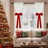 Bowknot Red Bow Curtain Rope Adjustable Curtain Fixer Christmas Tree Curtain Tieback  Living Room